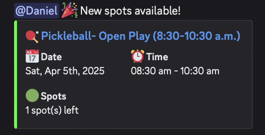Sample Notification